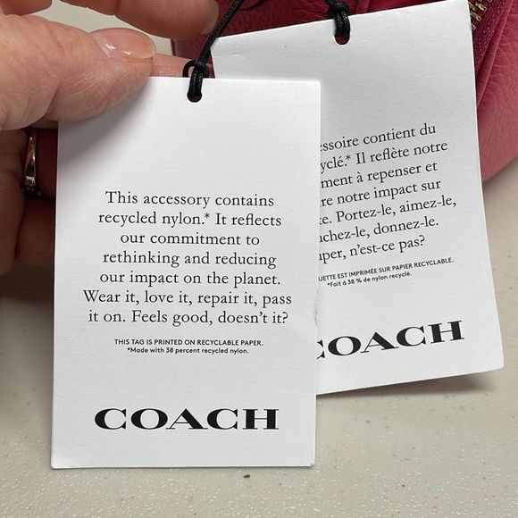 Coach Pink Court Crossbody With Ruching Bag - Picture 7 of 10